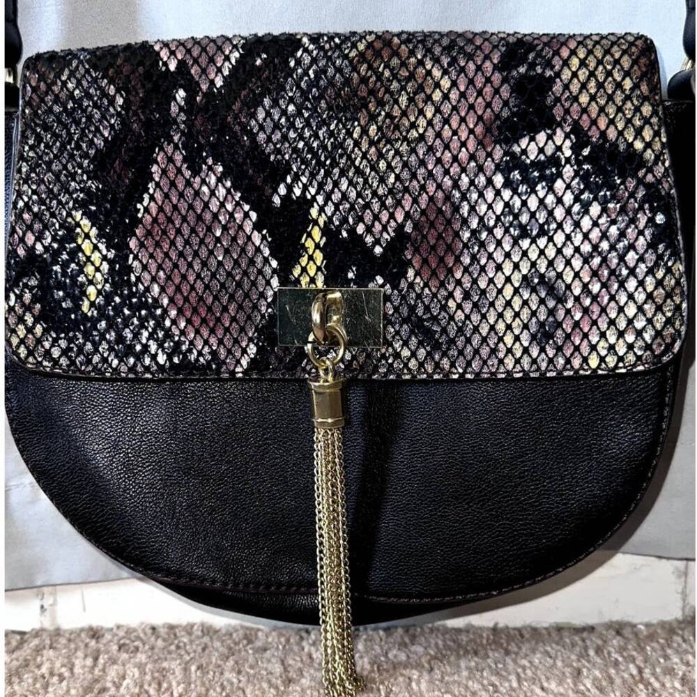 Liz Claiborne snake print crossbody purse EUC